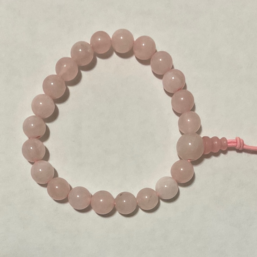 Haskell Goldstone Sparkling & Natural Rose Quartz Self-Love Stretch Bracelets - Picture 3 of 5